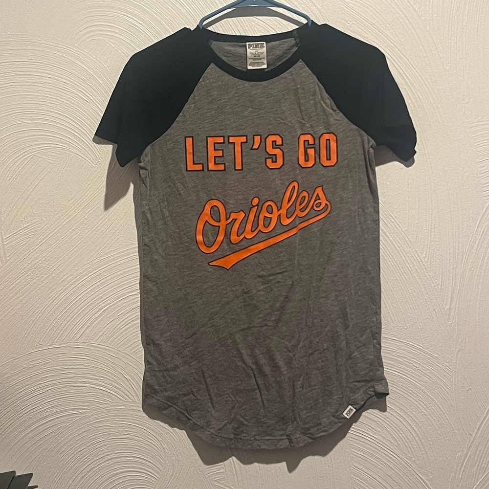 Pink brand orioles tee